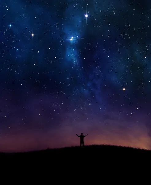 Night sky praise — Stock Photo, Image