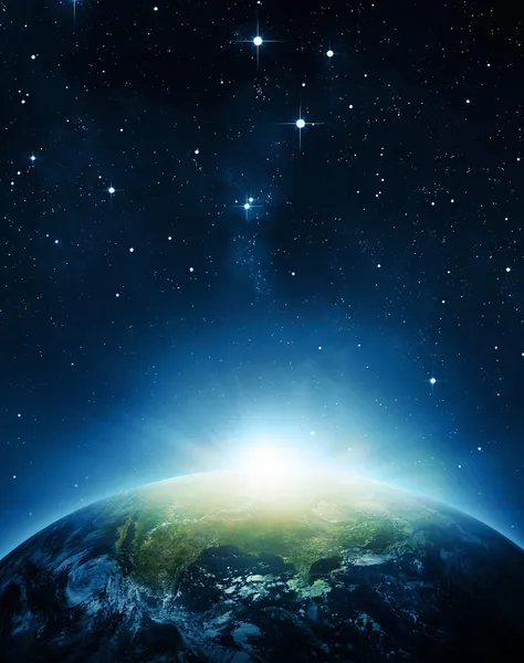The earth with sunrise