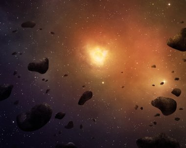 asteroit arka plan