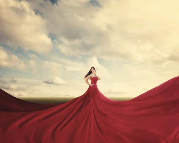 Vestido vermelho — Fotografia de Stock
