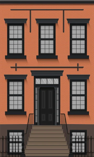 Apartment Front View Vector Illustration — Stock Vector