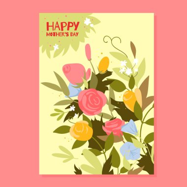Selamlar Anneler Günü Güzel çiçek kartı