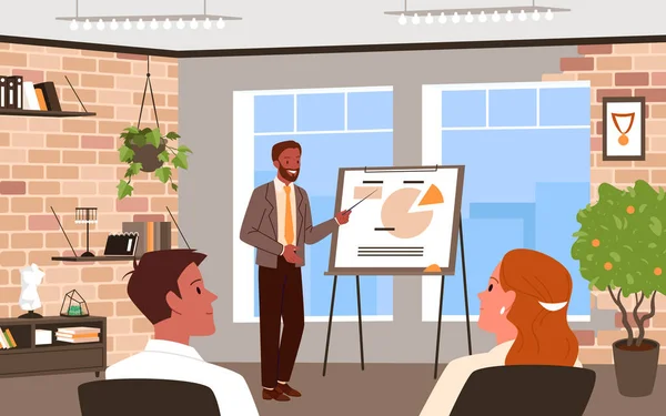 Презентація бізнесу для офісних працівників — стоковий вектор