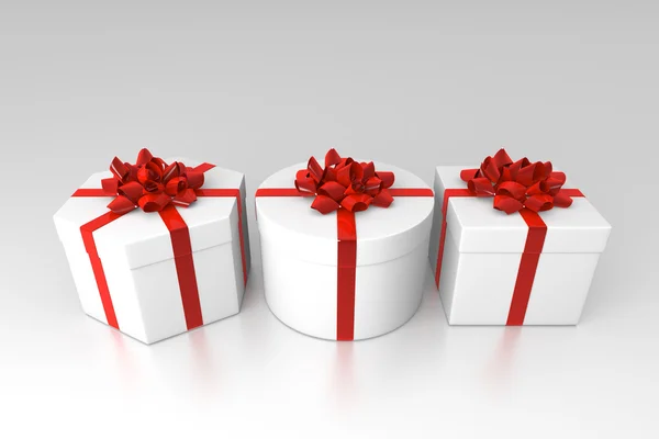 Various shapes gift boxes — Stock Photo, Image