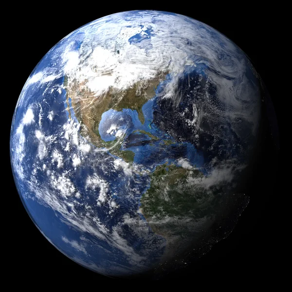 Vykreslení trojrozměrnou earth — Stock fotografie