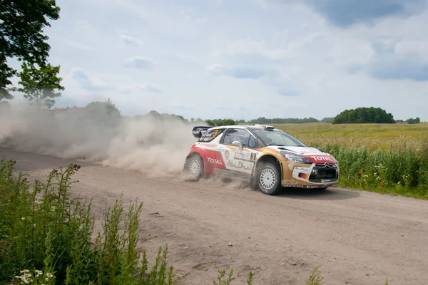 Rally auto závod v 71. rally Polsko v mikolajki - Polsko — Stock fotografie