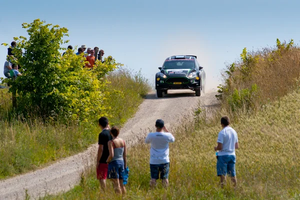 Rally car race in 71st Rally poland in Mikolajki - Polónia — Fotografia de Stock
