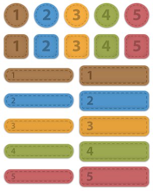 numaralandırılmış tasarım şablonları