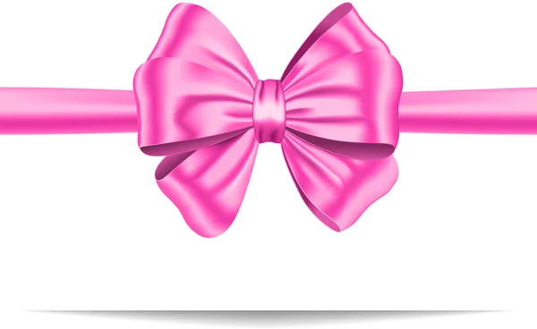 用弓的粉红色礼品丝带 — 图库矢量图片