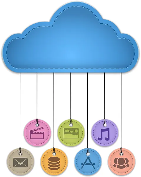 Concepto de computación en nube — Vector de stock