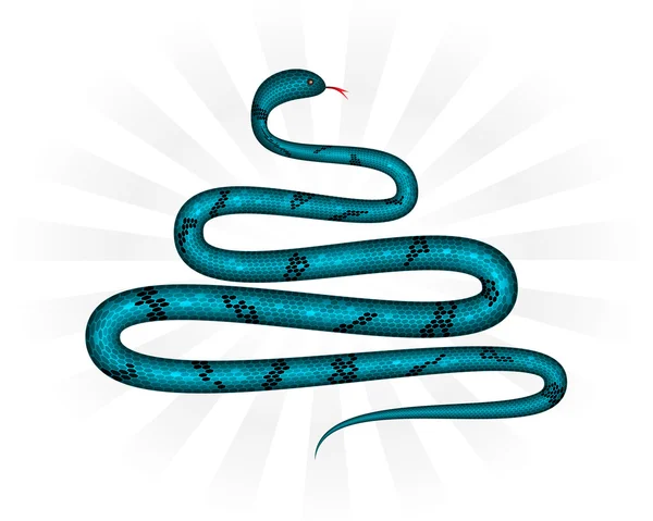 Mavi yeni yıl yılan — Stok Vektör