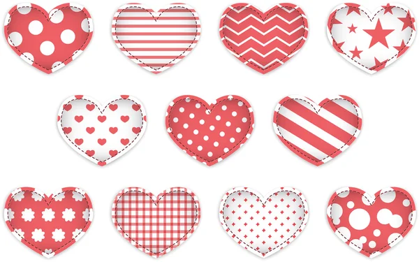 Set coeur Saint Valentin — Image vectorielle