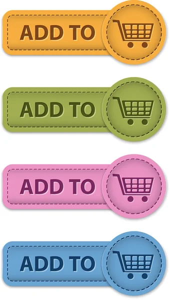 Shopping buttons — Stock Vector