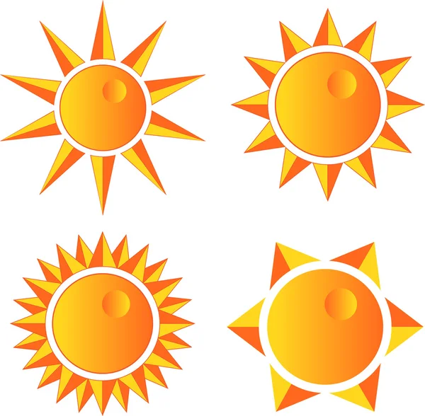 Puesta de sol con rayos agudos — Vector de stock