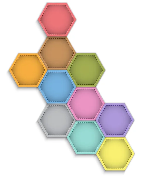 Hexagones en cuir — Image vectorielle