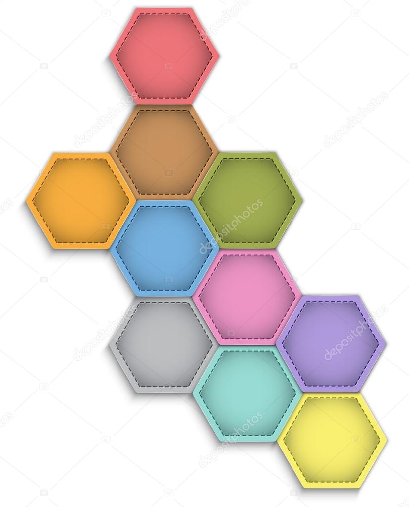 Leather hexagons