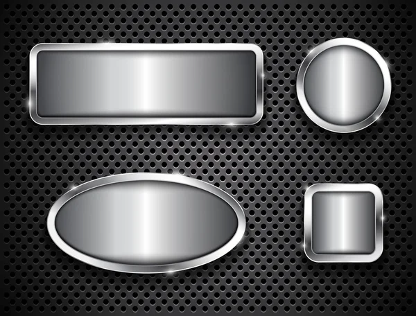 Metallic buttons — Stock Vector