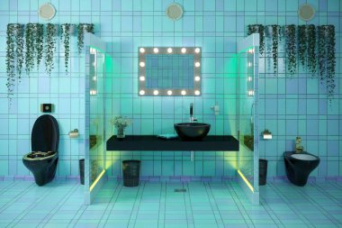 wc tasarım, tuvalet, iç tasarım otel lüks tuvalet