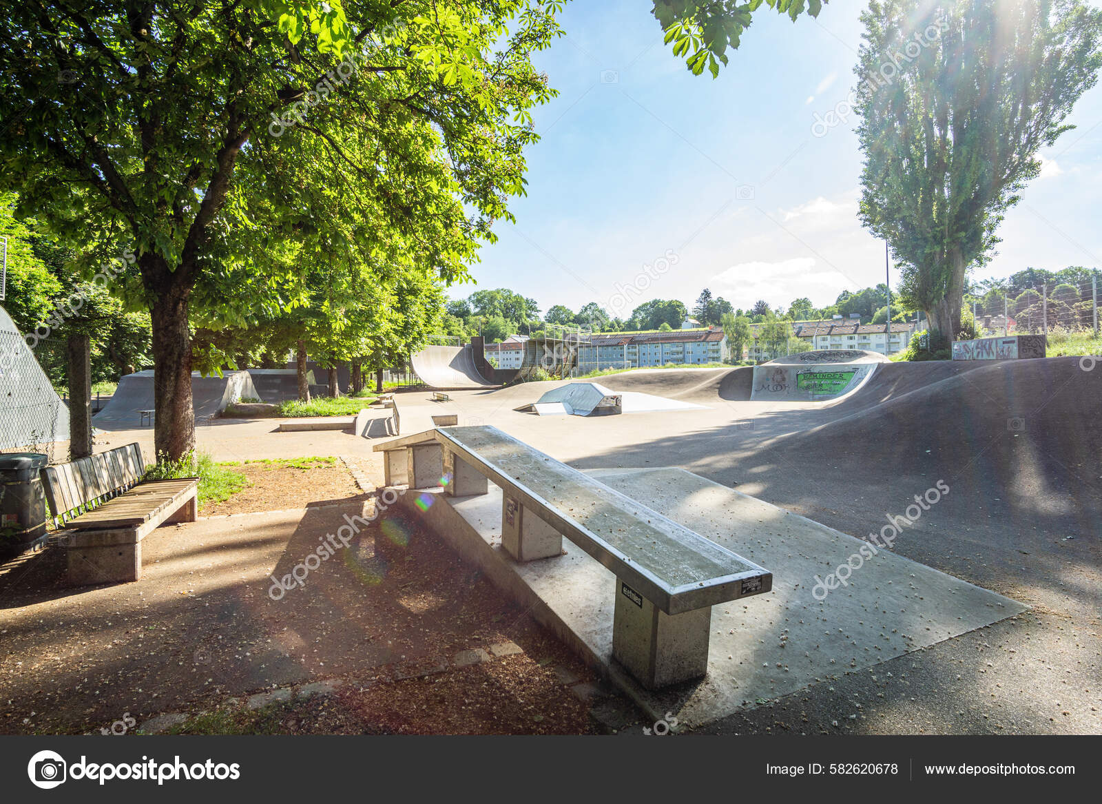 Skate Park Beau Soleil Levant Kempten Illerdamm Allgau Allemagne