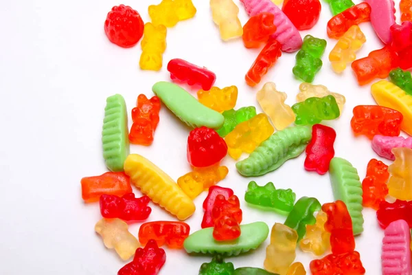 jöle şekerleri beyaz arkaplanda izole