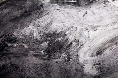 siyah ve beyaz grunge, boya ve kağıdın soyut arkaplanı, dokular