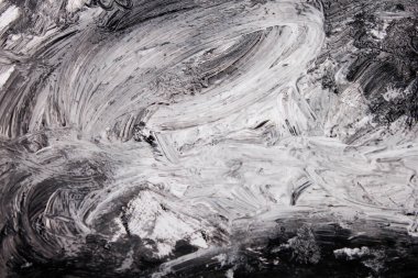 siyah ve beyaz grunge, boya ve kağıdın soyut arkaplanı, dokular