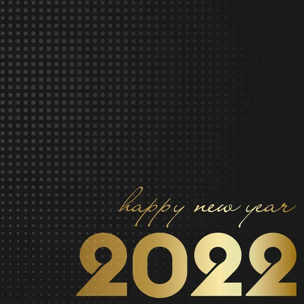Altın renkli Mutlu Geceler 2022 tebrik kartı — Stok Vektör