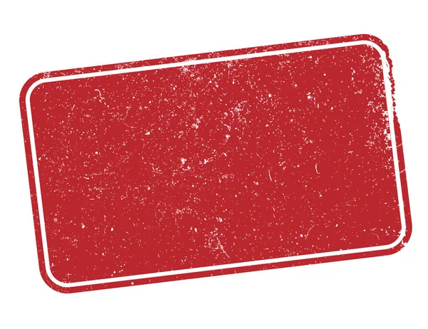 Blank red rectangular scratched rubber stamp — Vettoriale Stock