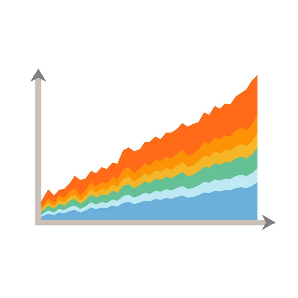 Growth and success business chart or graph symbol — Vettoriale Stock