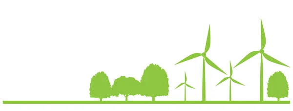 Sustainable green energy concept banner — Stock Vector