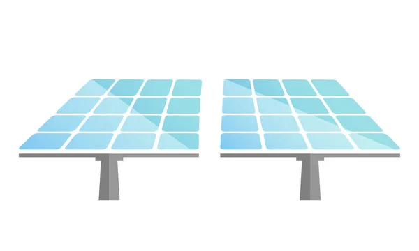 Simple solar power plant symbol — Stock Vector