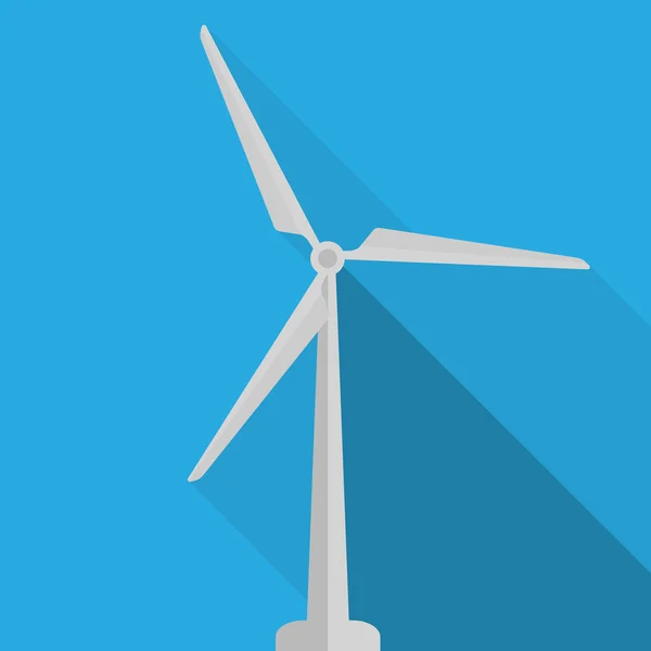 Wind turbine, wind power plant symbol — Stock Vector
