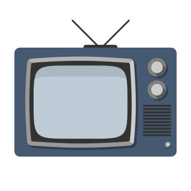 Klasik eski televizyon illüstrasyonu
