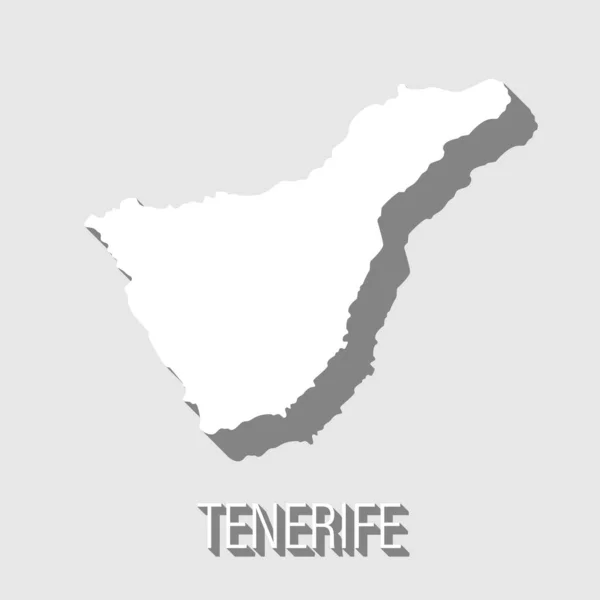 Abstraktní Tenerife, obrys Kanárských ostrovů — Stockový vektor