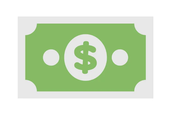 Simple dollar bill symbol isolated on white — Stock Vector