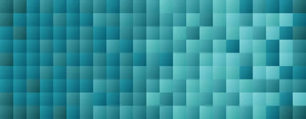 抽象的蓝色和绿松石镶嵌象素背景 — 图库矢量图片