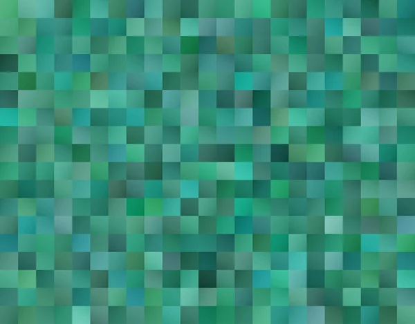 Elvont zöld mozaik pixelezett háttér — Stock Vector