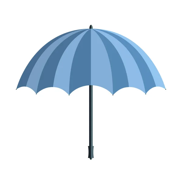 Blauer Regenschirm isoliert auf weißem Hintergrund — Stockvektor