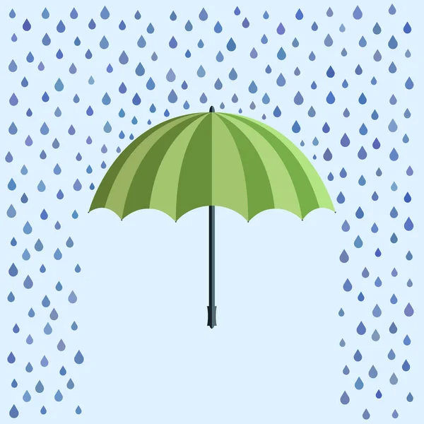 Regenschirm im strömenden Regen — Stockvektor