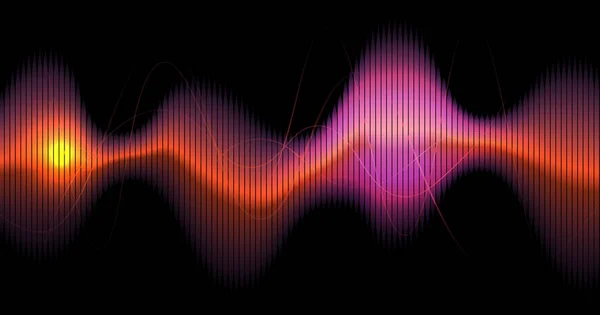 추상적으로 빛나는 오디오 Waveform 일러스트 — 스톡 벡터