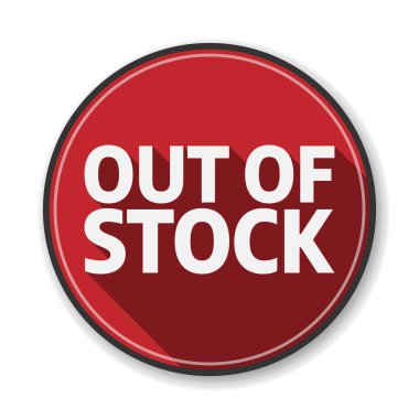 STOCK etiket dışı dairesel kırmızı veya işaret, vektör illüstrasyonu