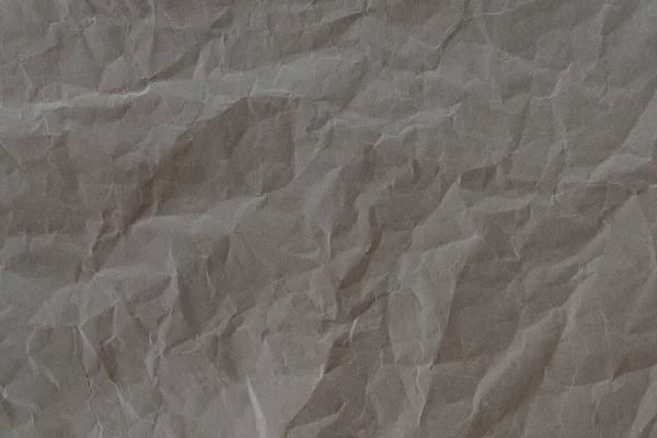 Crinkled Brown Paper Texture Full Frame Recycling Paper Background — Stockfoto