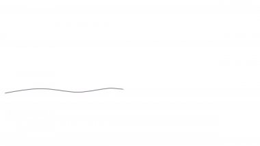 continuous single line paper boat on water, line art animation