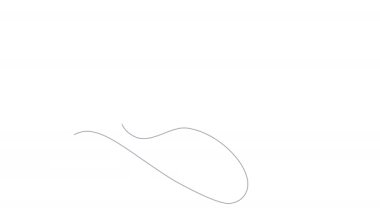 singe line drawing of stereo headphones, music and podcast concept line art animation