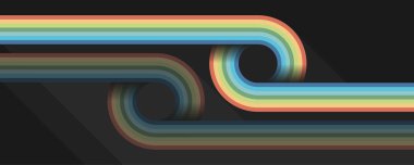 geniş 70 'ler retro arkaplan, eski model pastel retro biçim başlık illüstrasyonu