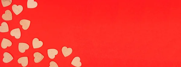 발렌틴 Valentines Day 심장의 경계에 날이다 위에서 정면을 바라본다 — 스톡 사진