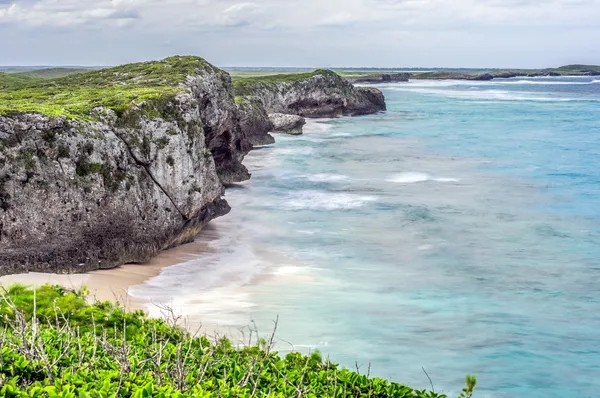 Praia Secreta em Caicos Médio, Turcos e Caicos, Caribe — Fotografia de Stock