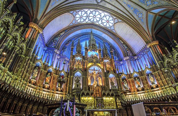 Montreal Basílica de Notre Dame — Foto de Stock
