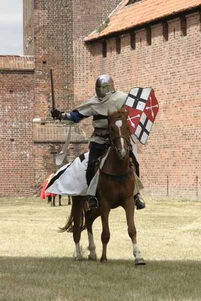 Knight on horse — Stock Photo, Image