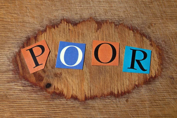 Colorful letters - poor — Stock Photo, Image